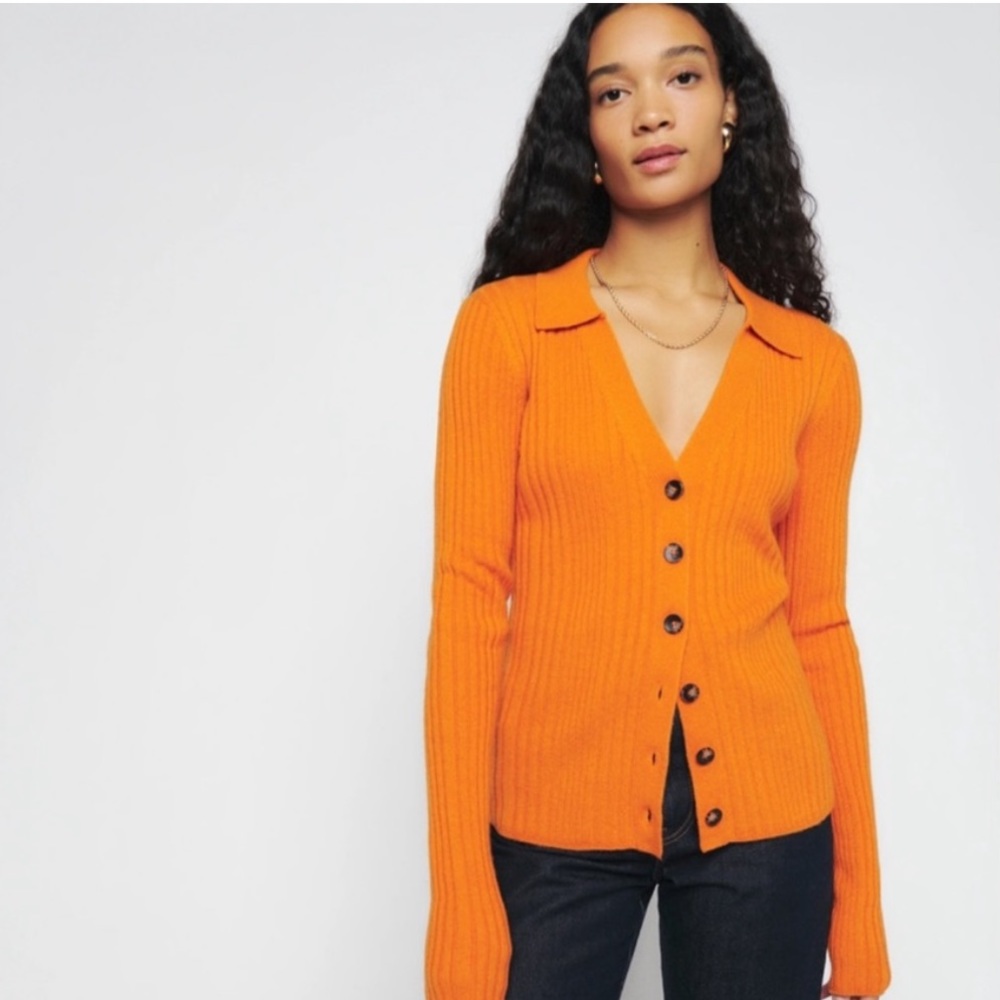 Reformation Orange Women's Cardigan